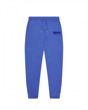 Deep Blue Men's Trapstar Chenille Decoded Joggers UK | 23410-ZATH