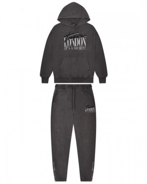 Enzyme Black Men's Trapstar London Tracksuits UK | 45621-COGE