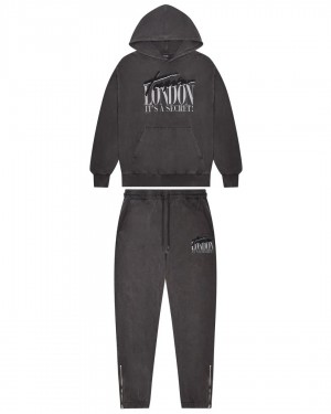 Enzyme Black Men's Trapstar London Tracksuits UK | 30491-GSIC