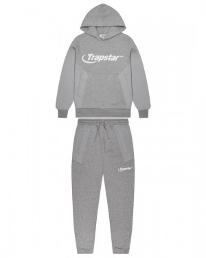 Grey Men's Trapstar Chenille Hyperdrive Panel Tracksuits UK | 82175-ELOW