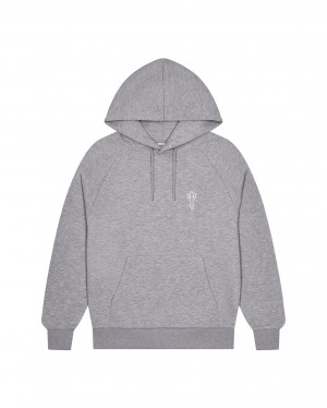 Grey Men's Trapstar Foundation Hoodies UK | 68310-COIP