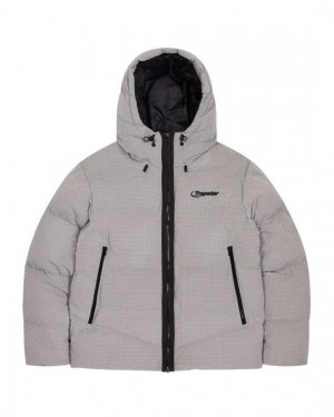 Grey Men's Trapstar Hyperdrive Puffer Jackets UK | 96824-ODZA