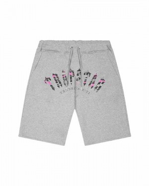 Grey Men's Trapstar Irongate Arch Camo Shorts UK | 84591-RYFM