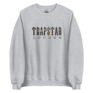 Grey Men's Trapstar London Clip Sweatshirts UK | 60715-CDZQ