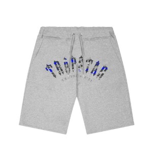 Grey Men's Trapstar London Irongate Arch It’s A Secret Shorts UK | 28034-HPVR