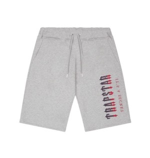 Grey Men's Trapstar London Oversized Decoded Shorts UK | 84320-VLIN