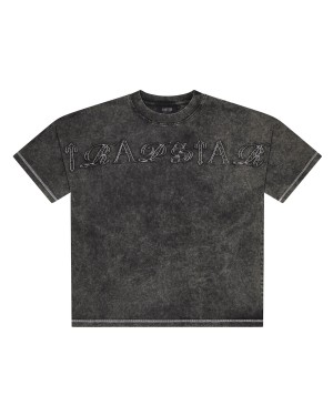 Grey Men's Trapstar Patchwork Script T-shirts UK | 43015-VITP