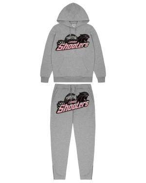 Grey / Pink Men's Trapstar Shooters Tracksuit Tracksuits UK | 83520-IFUX