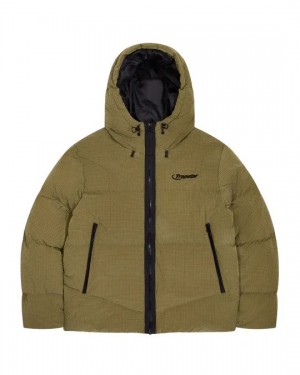 Khaki Men's Trapstar Hyperdrive Puffer Jackets UK | 09154-ZPDS