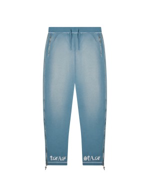 Light Denim Wash Men's Trapstar Script Joggers UK | 80462-IOJE