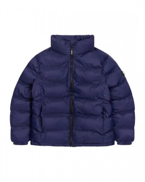 Navy Men's Trapstar Puffer Jackets UK | 45062-CLBE