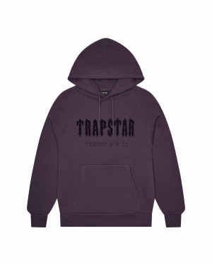 Obsidian Men's Trapstar Chenille Decoded Hoodies UK | 73192-CXFB