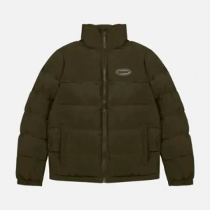 Olive Men's Trapstar Hyperdrive Padded Puffer Jackets UK | 91287-CBTL