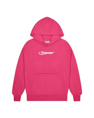 Pink Men's Trapstar Hyperdrive Hoodie Hoodies UK | 74109-LBTR