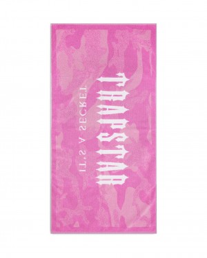 Pink / Camo Women's Trapstar Irongate Beach Towels UK | 04628-UDTI