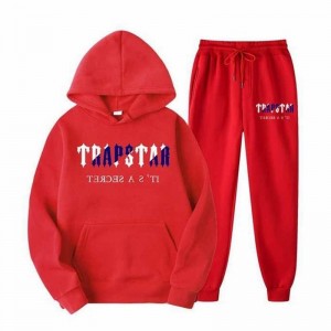 Red Men's Trapstar It’s A Secret Tracksuits UK | 18249-LPWV