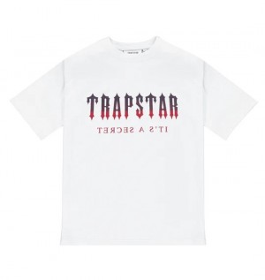 White Men's Trapstar Decoded T-shirts UK | 78159-ARJF