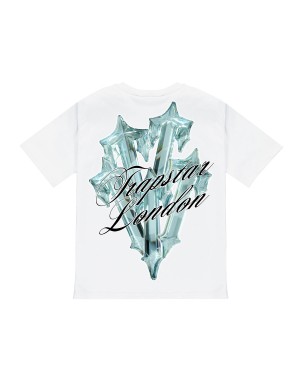 White Men's Trapstar Diamond In The Rough 2.0 T-shirts UK | 35684-FSDY