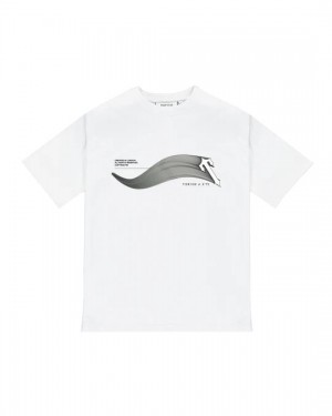 White Men's Trapstar Drift T-shirts UK | 26953-XYHP