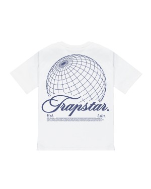 White Men's Trapstar Global T-shirts UK | 23760-OKFB