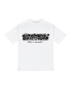 White Men's Trapstar Graffiti T-shirts UK | 36740-YCKF