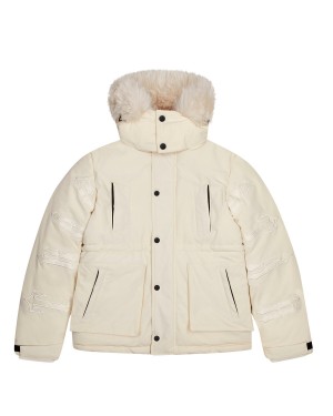 White Men's Trapstar Hooded Irongate Coats UK | 30216-BTNA