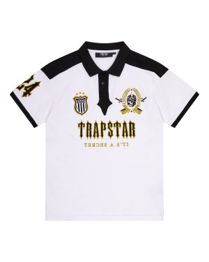 White Men's Trapstar Irongate Polo Shirts UK | 43975-IWJR