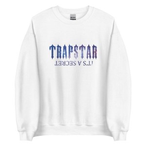 White Men's Trapstar It’s A Secret Shining Galaxy Sweatshirts UK | 06138-WVAL