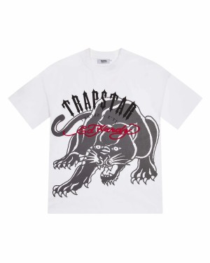 White Men's Trapstar X Ed Hardy Arch T-shirts UK | 91702-OXTF