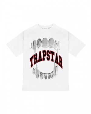 White Men's Trapstar Vicious Victory T-shirts UK | 95426-EZNK