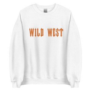 White Men's Trapstar Wild West Sweatshirts UK | 23971-OMVS