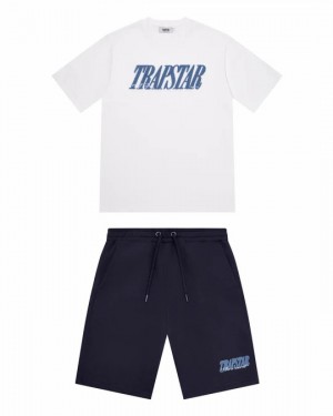 White / Black Men's Trapstar Signature 2.0 Short Set UK | 86750-CBOG