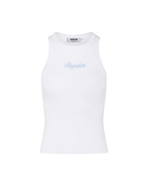 White / Blue Women's Trapstar Racer Cashmere Vests UK | 06841-UIVW