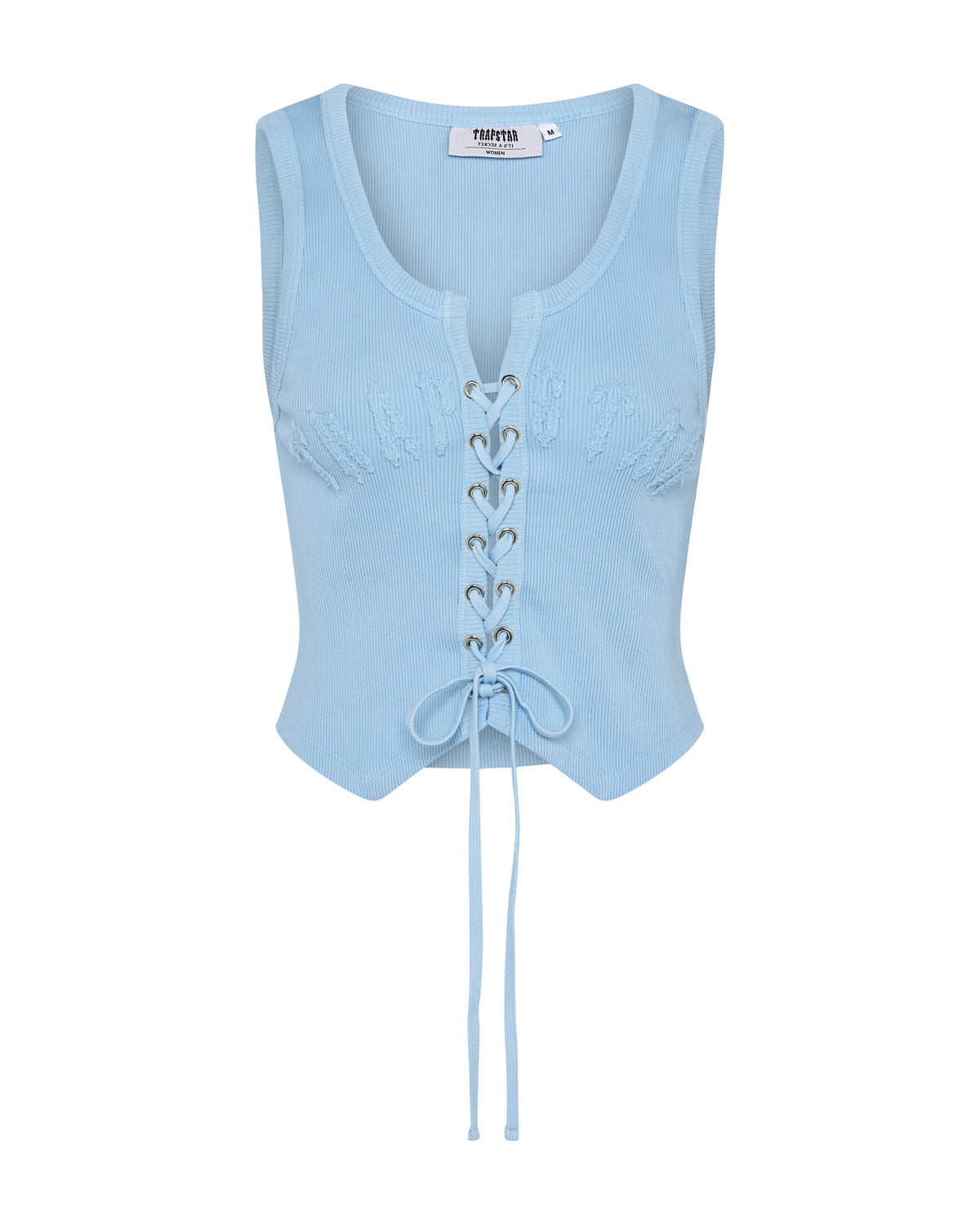 Baby Blue Women\'s Trapstar Irongate Lace Up Vests UK | 20458-TEYC