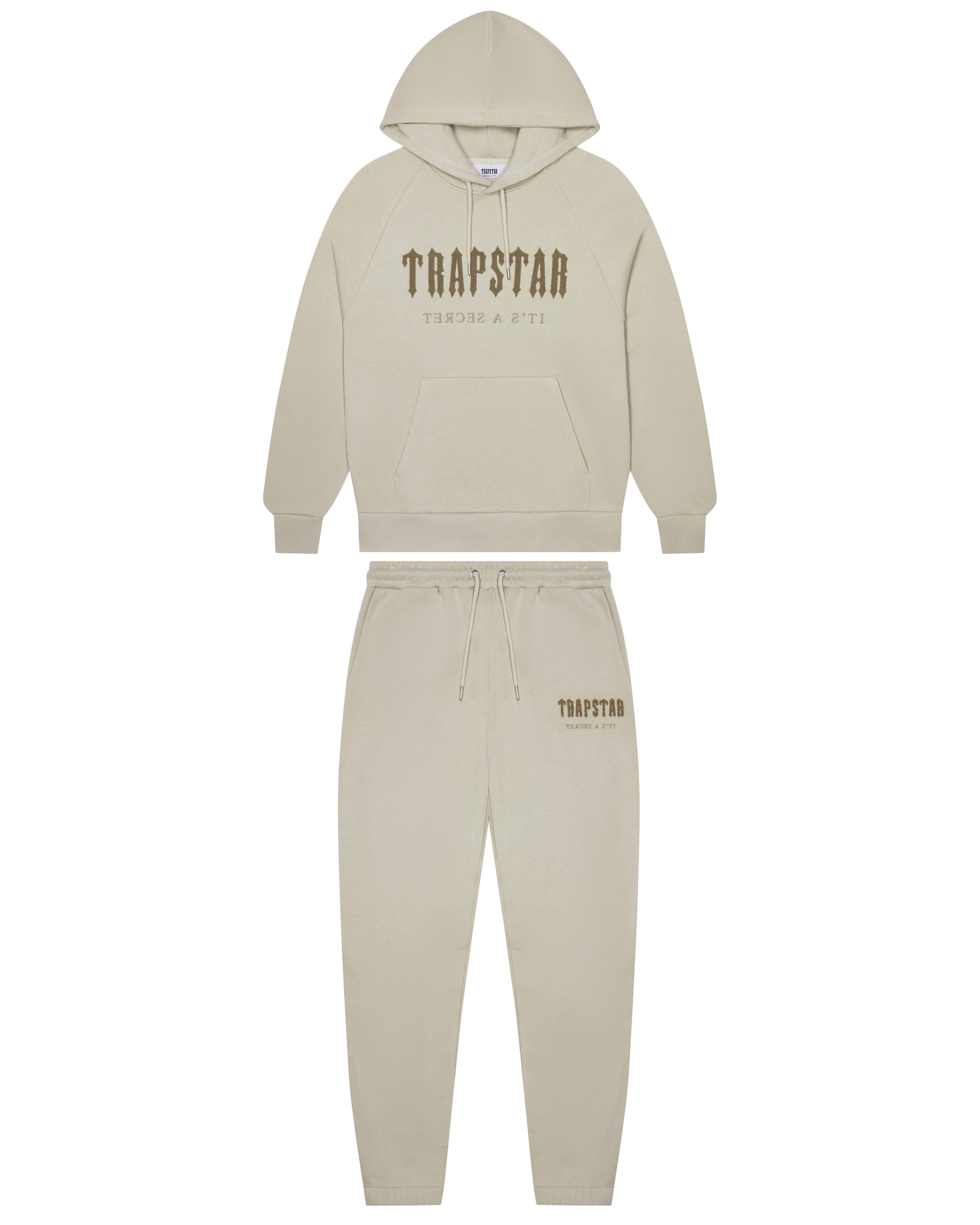 Beige Men's Trapstar Chenille Decoded Joggers UK | 72465-RGNM