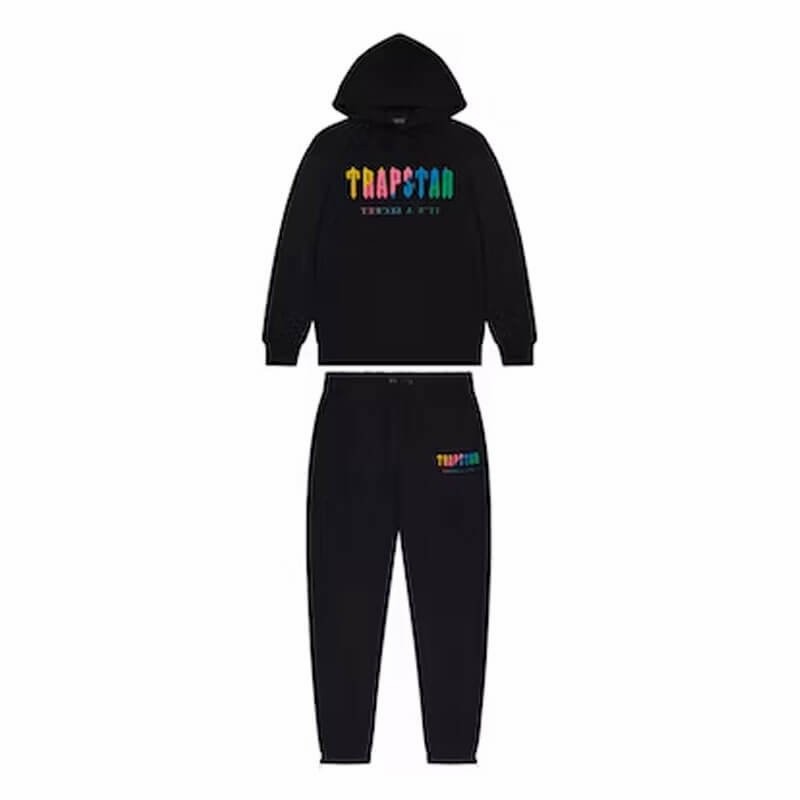 Black Men\'s Trapstar Chenille Decoded Tracksuits UK | 28634-APZF