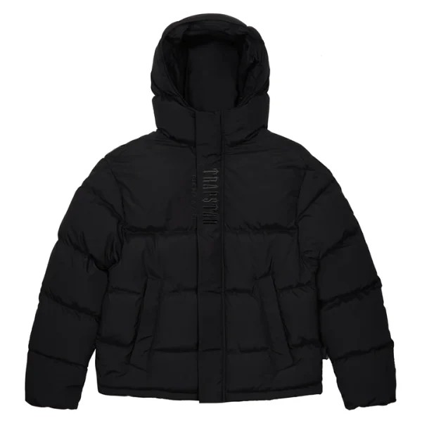 Black Men\'s Trapstar Decoded 2.0 Hooded Blackout Edition Puffer Jackets UK | 86059-JTWB