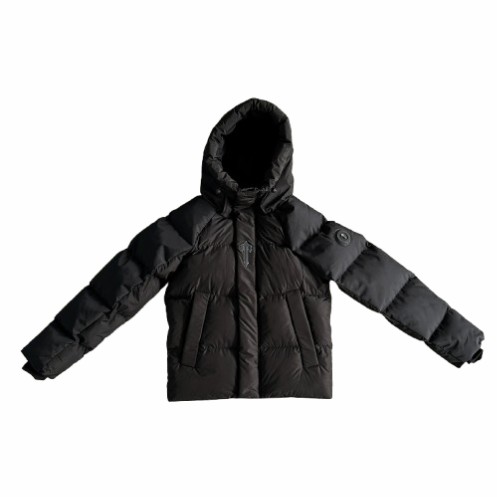 Black Men\'s Trapstar Decoded Arch Puffer Jackets UK | 05932-JZWB