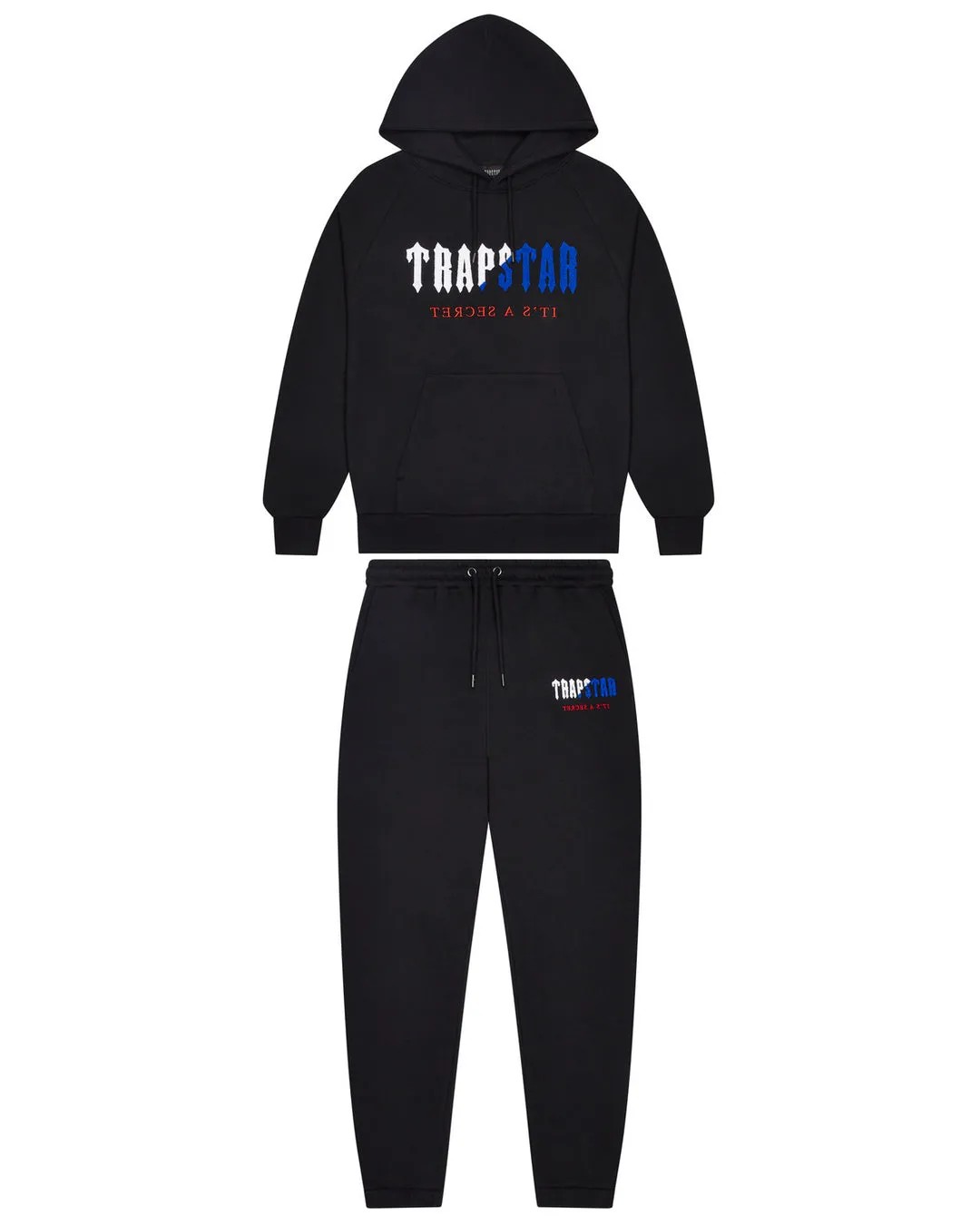 Black Men\'s Trapstar Decoded Chenille Hooded Tracksuits UK | 84075-SMJR