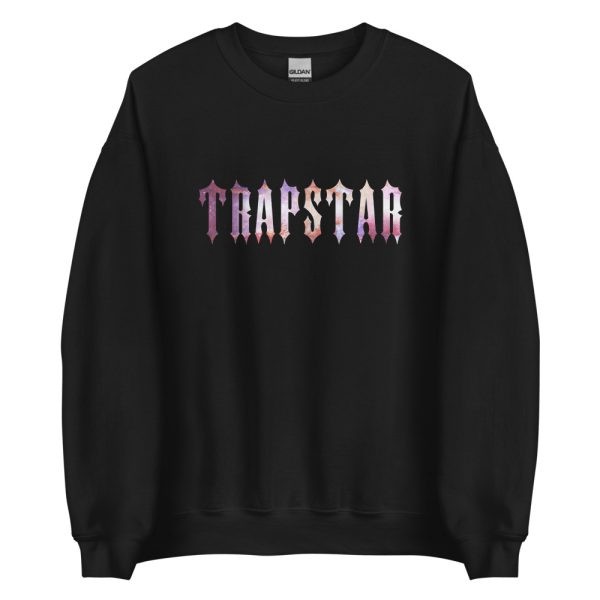 Black Men\'s Trapstar Galaxy Sweatshirts UK | 48750-ZQPB