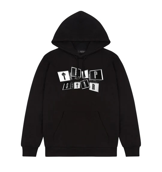 Black Men\'s Trapstar Hot Rod Strikeout Hoodies UK | 08467-TVNI