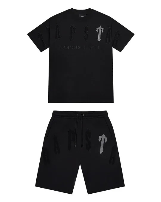 Black Men\'s Trapstar Irongate Arch 2.0 Short Set UK | 40685-NEPB