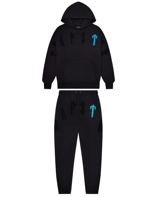 Black Men\'s Trapstar Irongate Arch Chenille 2.0 Tracksuits UK | 61507-DMRF