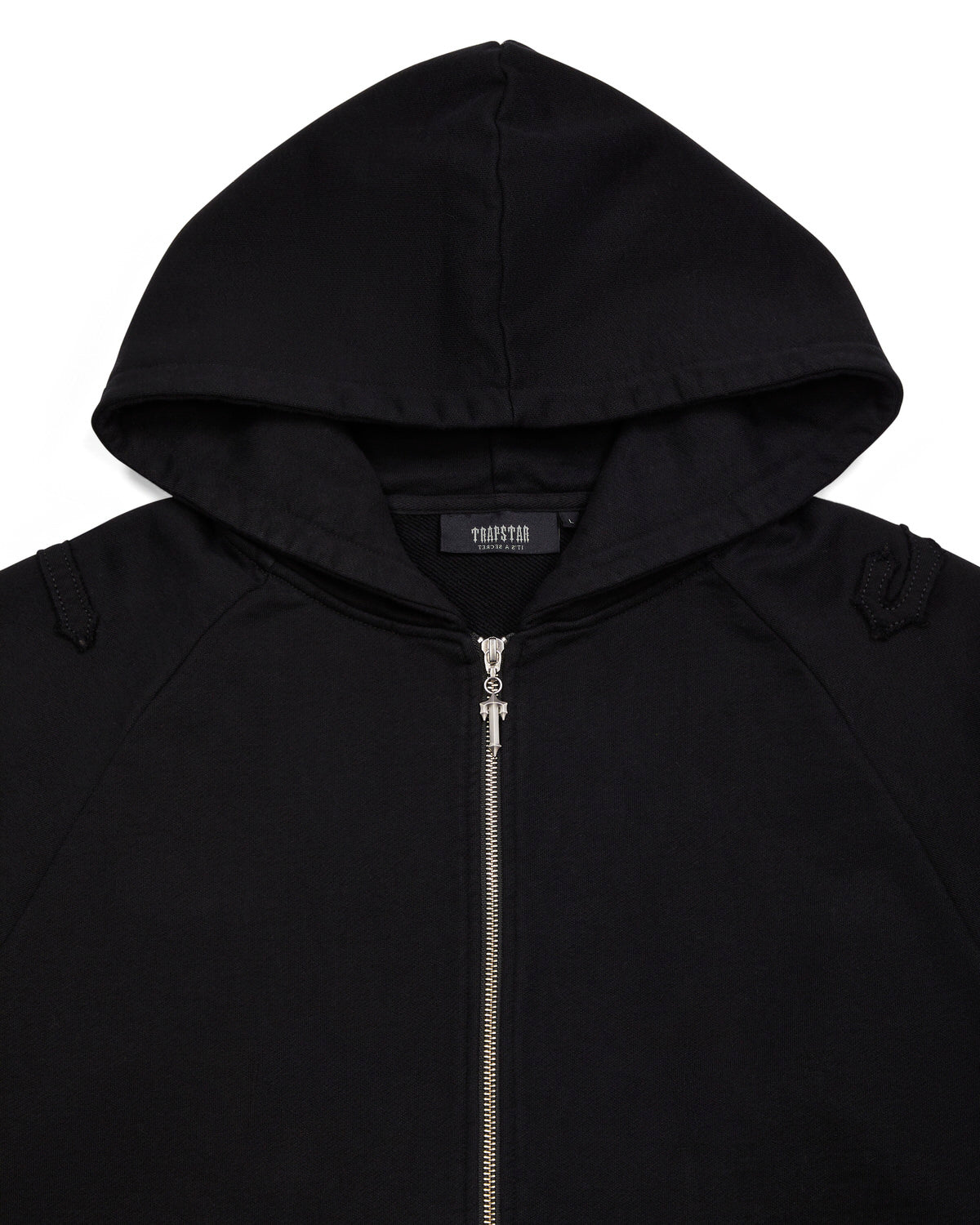 Black Men's Trapstar Irongate Patchwork Zip Hoodies UK | 65418-BZNC