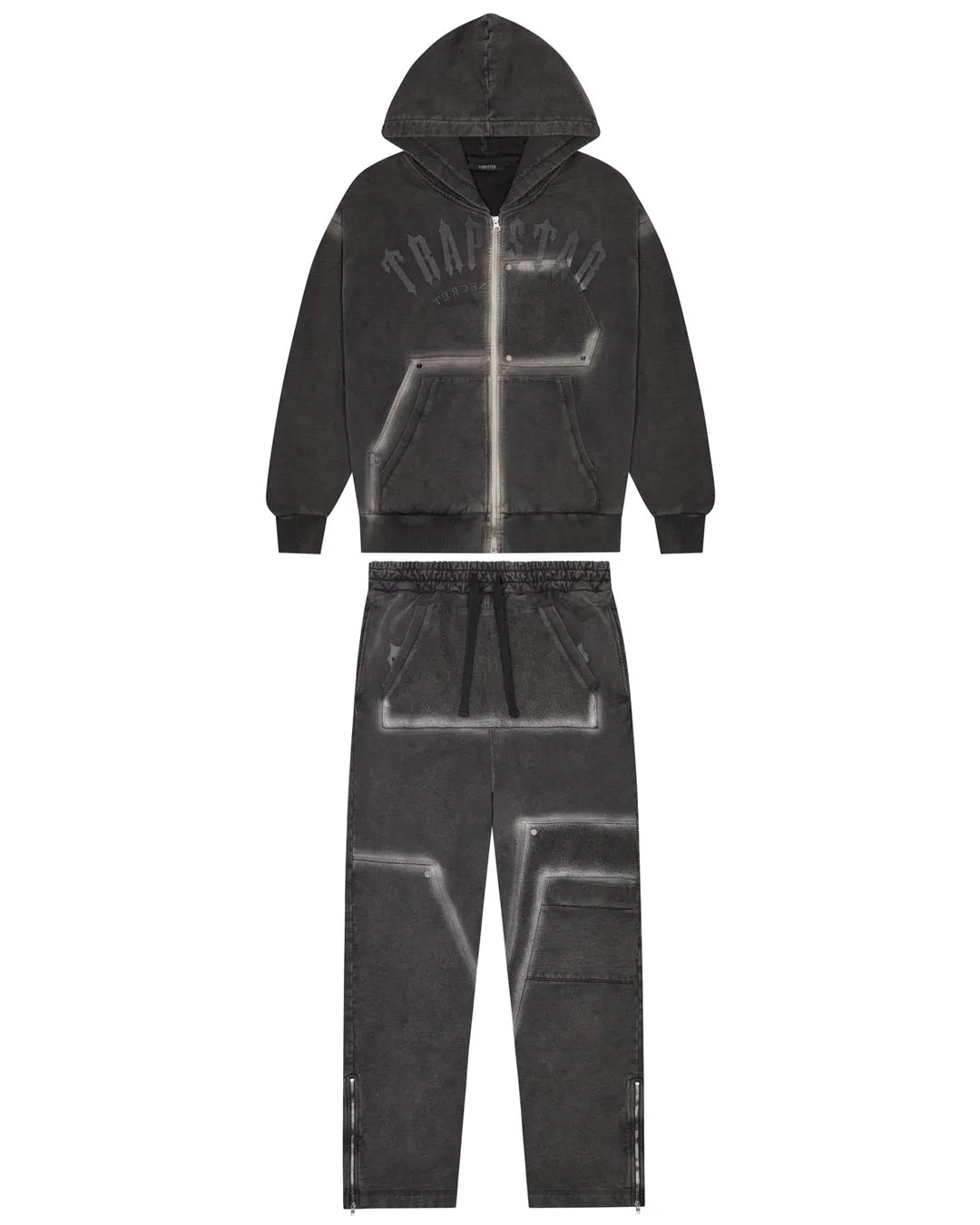 Black Men\'s Trapstar Irongate Rivet 2.0 Tracksuits UK | 28975-TXDU