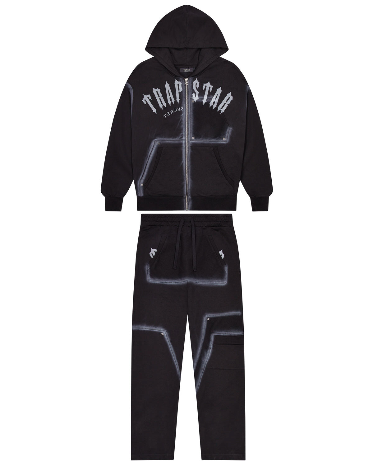 Black Men\'s Trapstar Irongate Rivet 2.0 - Blackstorm Edition Tracksuits UK | 45127-RCES