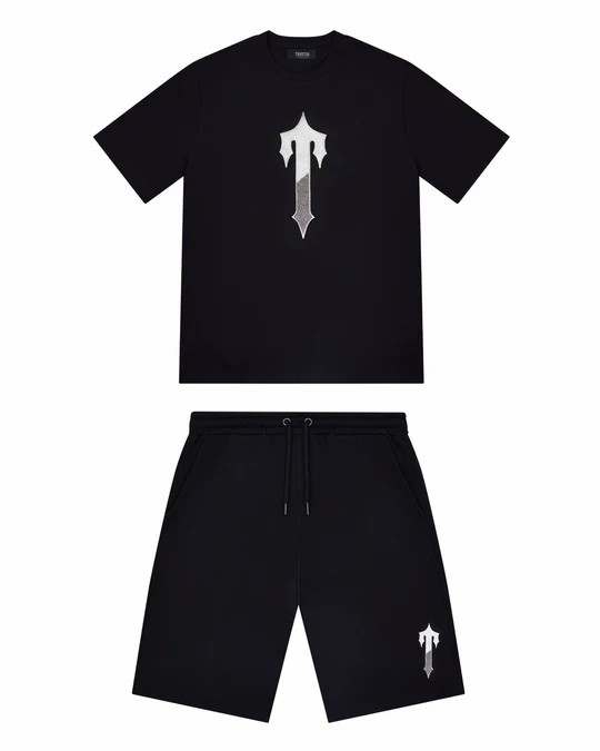 Black Men\'s Trapstar Irongate Short Set UK | 53216-IOHZ