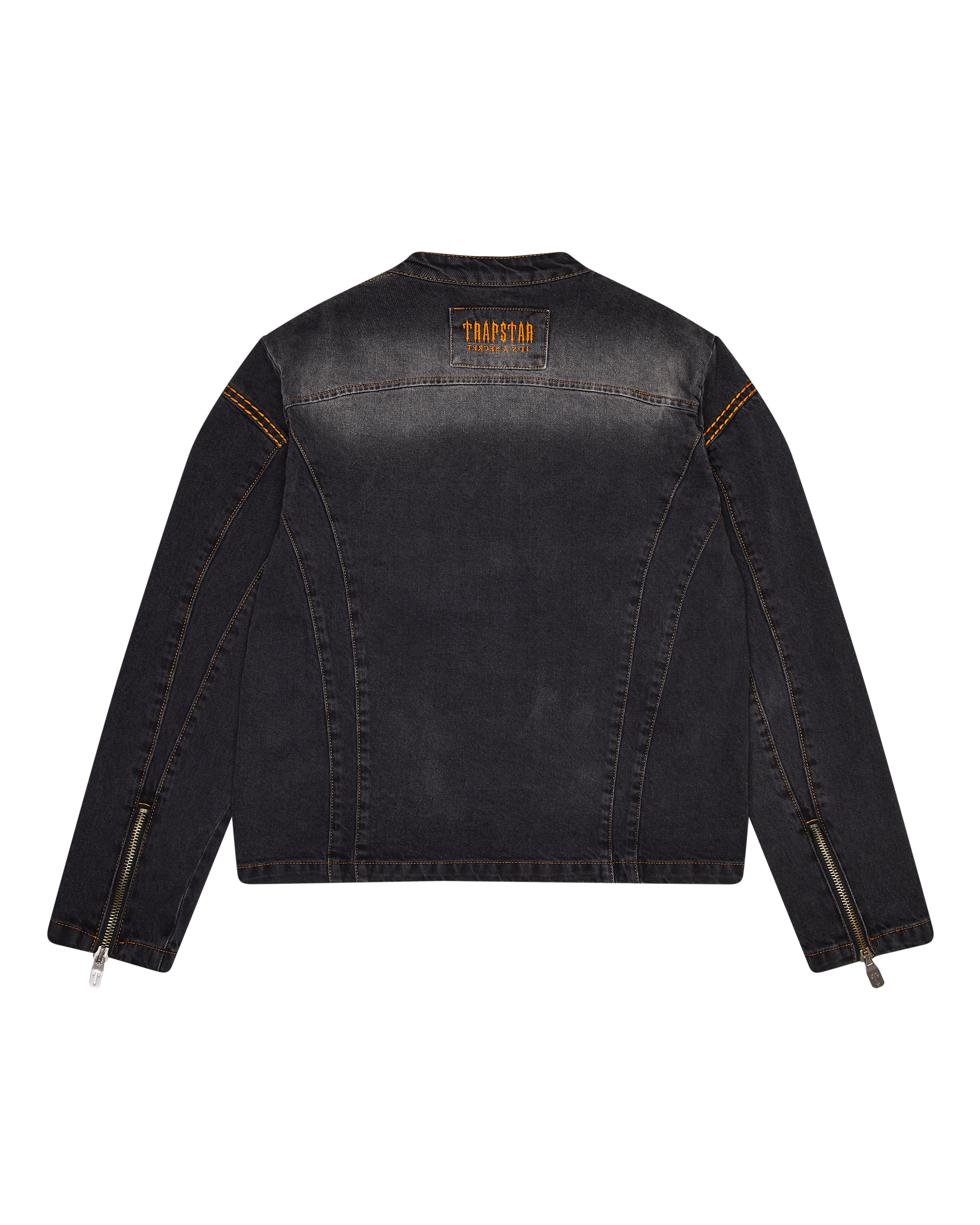 Black Men's Trapstar Irongate T Panel Denim Jackets UK | 30864-XFZS