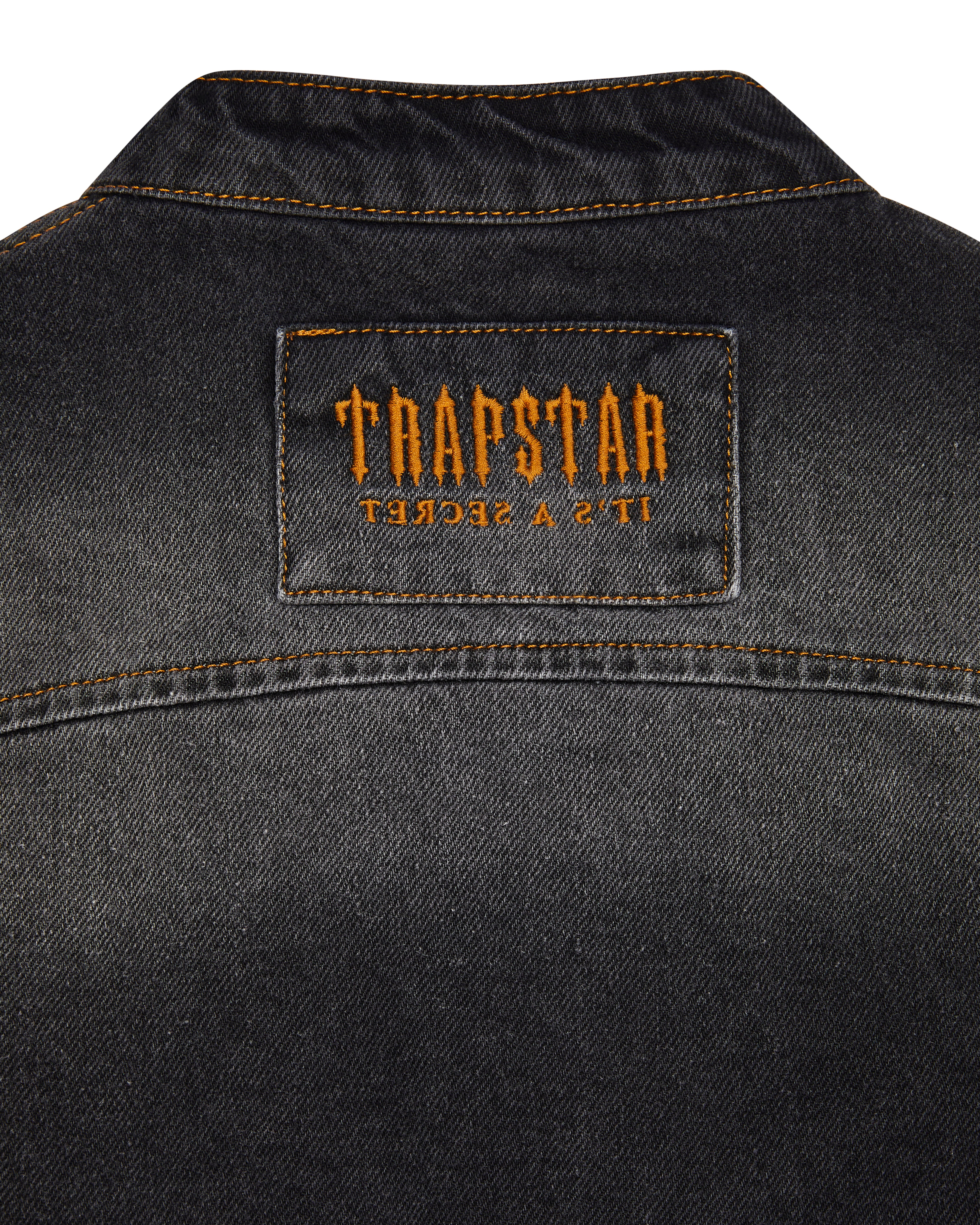 Black Men's Trapstar Irongate T Panel Denim Jackets UK | 30864-XFZS