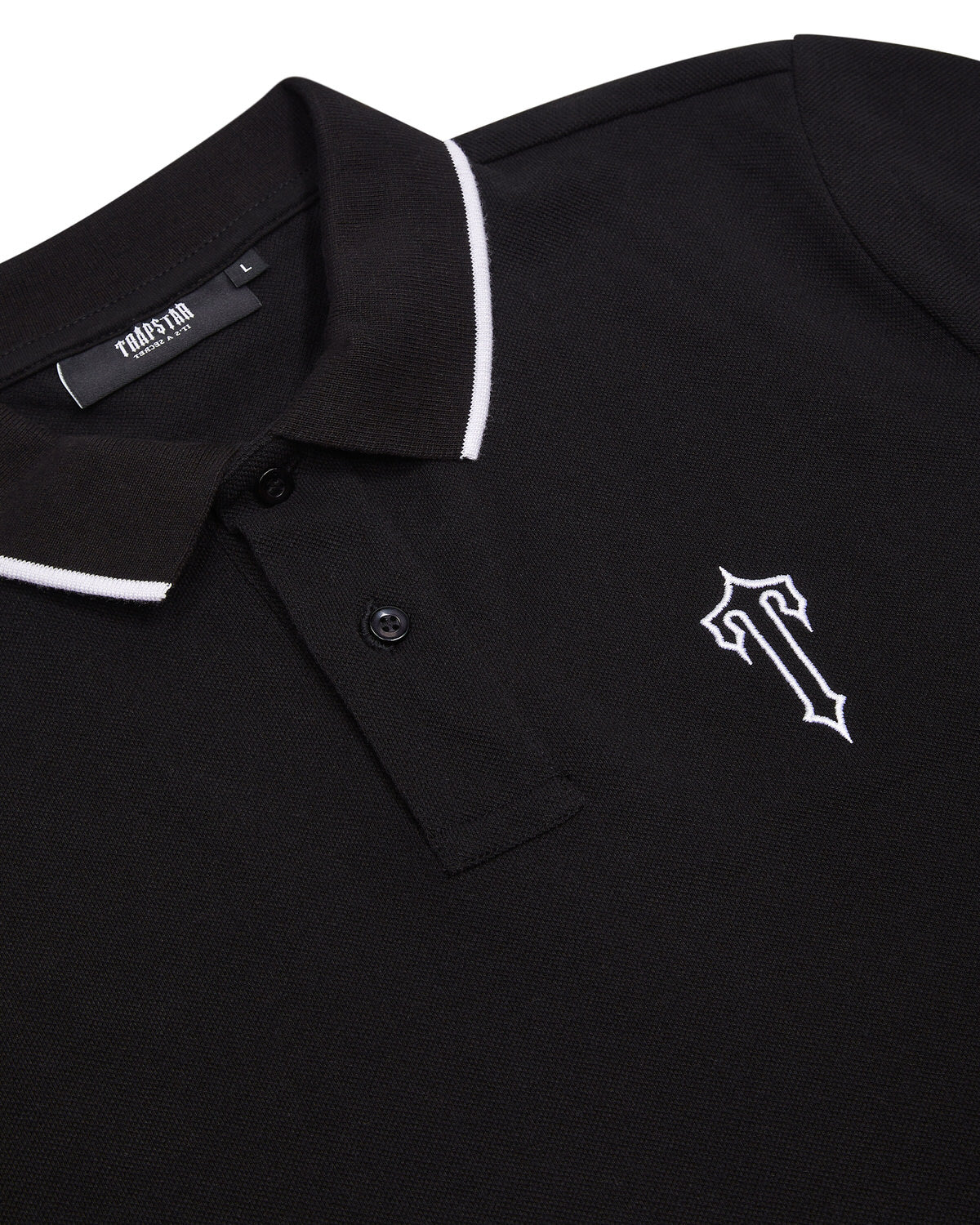 Black Men's Trapstar Irongate T Polo Shirts UK | 56472-DOYH